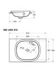 �������� Roca Beyond ��������� 810x505x160 ��, ����� 3270BB000