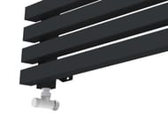 Радиатор КЗТО Quadrum 60 H 1000-8 нижнее подкл, черный мат, муар, QUD60H10008R RAL1T103S9005