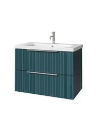 Тумба под раковину Caprigo RAIN 80 (770х446х550) подвесная, 2 ящика, цвет Море 36512-SF013