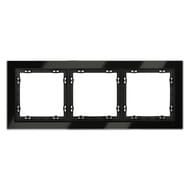 Рамка на 3 поста Voltum S70 VLS110308 стекло, черный