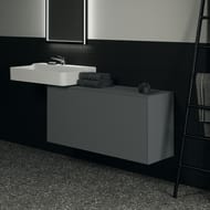 Тумба под раковину Ideal Standard CONCA 1200x373x550 2 ящика, антрацит, со столешницей T4320Y2 — изображение 3
