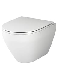 Уценка! Унитаз подвесной AM.PM Spirit V2.0 365х485х350 безободковый, с сиденьем, белый матовый C701700MWSC