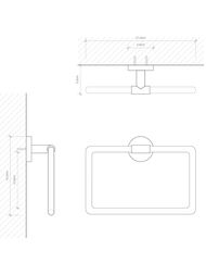 Полотенцедержатель Decor Walther BA HTR цвет: черный матовый 0531260