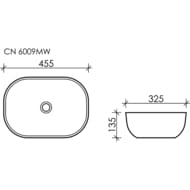 �������� ��������� Ceramicanova Element 455�325�135 �������������, ��� ��������, ����� ������� CN6009MW
