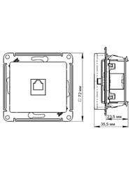 ������� Systeme Electric ATLASDESIGN ���������� RJ11 �������� ����� ATN000981