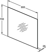 ������� Ideal Standard MIRROR&LIGHT (800�700) � 4-��������� ����������, �������� T3336BH