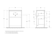 ����� ��� �������� BelBagno KRAFT 39 (605�390x840) ���������, Rovere Tabacco 39-600/390-2C-PIA-RT