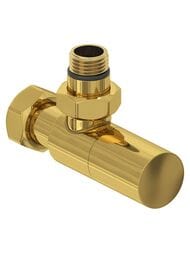 Вентиль угловой цилиндр СУНЕРЖА золото, 1/2"Нх3/4" накид. гайка, 03-1400-1234