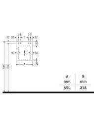 �������-���� Duravit Ketho 650�750�180 � ����������, ����� ������, ����� ������� KT7530R1818