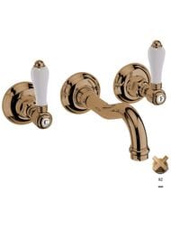 Смеситель для раковины Nicolazzi Petit Mont Blanc встраиваемый, на 3 отверстия, бронза 1477BZ78