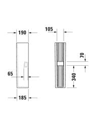 Полупьедестал Duravit No.1 белый 08584500002
