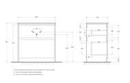 ����� ��� �������� BelBagno KRAFT (800x460x840) ���������, Rovere Tabacco KRAFT-800-2C-PIA-RT