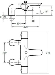 ��������� Jacob Delafon ALEO+ �� ���� �����, ������������� E72320-CP