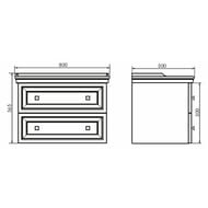 Тумба COMFORTY Феррара-80  (800х565х500) подвесная, с раковиной, белый глянец 00004151060