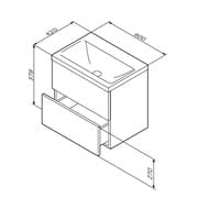 ����� ��� �������� AM.PM Gem, ���������, 60 ��, 2 ����� push-to-open, ������ ���. M90FHX06022BM