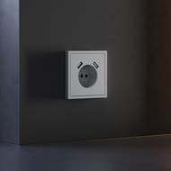 Накладка для розетки с/з и защитными шторками, с USB A+A Voltum S70 VLS000916, серый