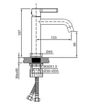 Смеситель для раковины Vincea Вилла (Villa) VBF-1VL1MB однорычажный, черный