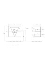 Тумба под раковину BelBagno VITTORIA (696х444х570) подвесная, 2 ящика, белая VITTORIA-700-2C-SO-BO-P