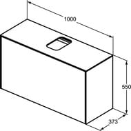 ����� ��� �������� Ideal Standard CONCA (1000x373x550) 2 ��, ���� ����, ���������� � ������� T3936Y6