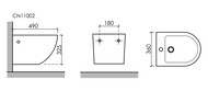 ���� ��������� Ceramicanova Uno 490�360�325 ���. ��� ���������, ������, ��� �/�, ����� CN11002