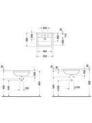 ���������� ������������ �� �������� DURAVIT STARCK 3 550�460 ��������., ���. ��� ����. 03105500001