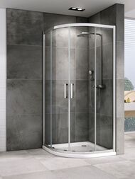 Душевой уголок ABBER Schwarzer Diamant AG01090 (900х900х1950) радиальный, стекло 6мм прозрачное/хром