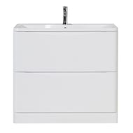 Тумба под раковину BelBagno ALBANO (900х450х810) напольная, Bianco Lucido ALBANO-900-2C-PIA-BL