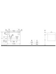 ����� ��� �������� Duravit XBase 1275x475�552 ���������, 2 �����, ������ ������� XB613004949