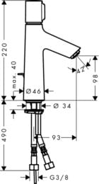 ��������� Hansgrohe Talis Select S 72042000 ��� ��������, ���������, �� ������� ����������, ����