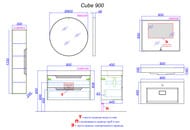 ����� ��� �������� Aqwella Cube 90 (900�610�450) ���������, 2 ��., ����: ����� ������� CUB0109GR