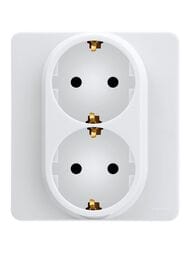 Розетка LEGRAND INSPIRIA двойная с заземлением 16 А белый 673750