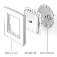 Розетка HDMI Werkel серебряный WL06-60-11