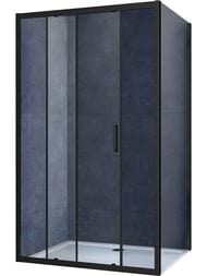 Душевой уголок Vincea Alpha 1200х900х1950 VSR-3AL9012CLB прямоугольный, черный — миниатюра 1