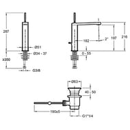 ��������� Jacob Delafon COMPOSED ��� �����������, ����� 197 ��, � ������ ��������, ����� E73053-TT