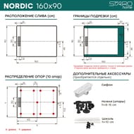 ������� ������ Starohome NORDIC 160�90 BLACK MATT, 52988035