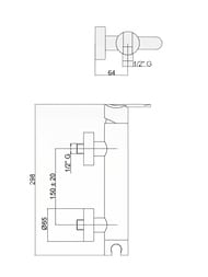 Смеситель CEZARES GARDA-DDM-01-Cr для душа, однозахватный, настенный, ручной душ