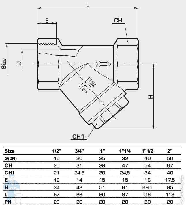 Tiemme Фильтр сетчатый косой 1\", арт. 3670002 | Афоня.рф, цена 1 159 руб.