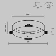 ��������� ��� ������������� ����������� Maytoni Zon (���) DLA032-TRS36-W, IP20, �����
