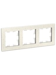 Рамка Systeme Electric ATLASDESIGN NATURE 3 поста, МРАМОР КРЕМ РОЯЛ ATN343103