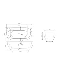 Ванна акриловая BelBagno BB13-1700 (1700х790х570) свободностоящая