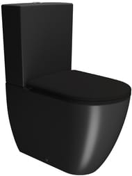 Унитаз-компакт GSI PURA без ободка 630х890х360 система смыва Swirlflush, черный матовый, с сиденьем CONTRACT 880626+FVB+868126+BPCDF+MS992C26