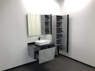 Зеркало-шкаф COMFORTY Эдинбург-75 (880х800х165) подвесной, бетон-светлый 00004147981