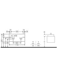 Тумба под умывальник Duravit Ketho 1150х480х455 подвесная, 2 ящика, базальт мат. KT664904343 — изображение 3