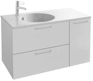 Тумба под раковину Jacob Delafon Odeon Rive Gauche 100см, белый/ручки хром EB2544-R5-N18