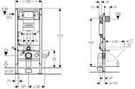 GEBERIT Duofix Omega ����������� ��� ���������� �������,�����/�����. ���.(������ 112��) 111.060.00.1