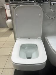Уценка!Унитаз подвесной AM.PM Inspire V2.0 безободковый 390х550х410, с сиденьем, белый C50A1700MWSC