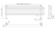 Радиатор КЗТО Quadrum 40 Н 2000-4 R напольный, нижнее правое подкл, белый муар