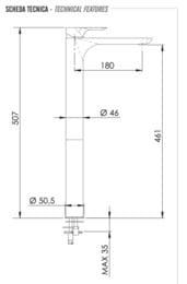 Смеситель для раковины Remer Infinity I11LXXL, хром — миниатюра 2