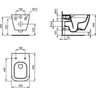 ������ ��������� Ideal Standard i life B 355�540�335 ������������, ��� �������, ����: ����� T461401