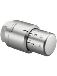 Термоголовка Oventrop "Uni SH" Edelstahl  М30х1,5, жидкостная, матовая сталь,  1012085